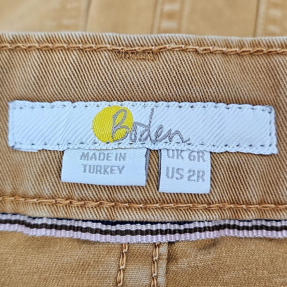 Boden Patch Pocket Chino Skirt Teak Wood Brown US 2R - Picture 7 of 9